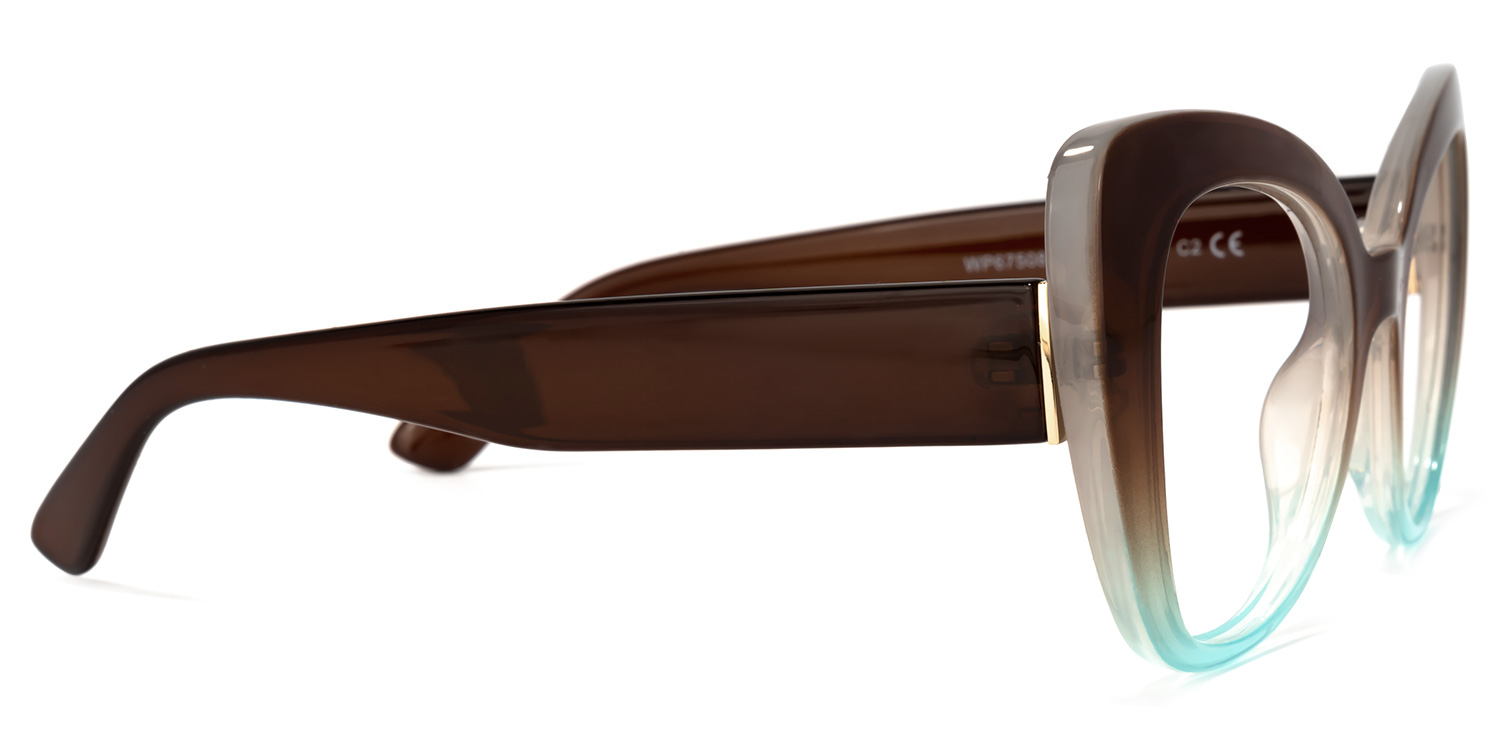 Quanita Cateye Brown Glasses | ZEELOOL UK2