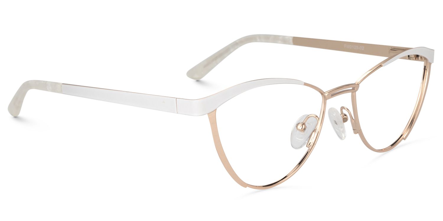 Sydney Cat Eye Gold Eyeglasses and Metal Frames3