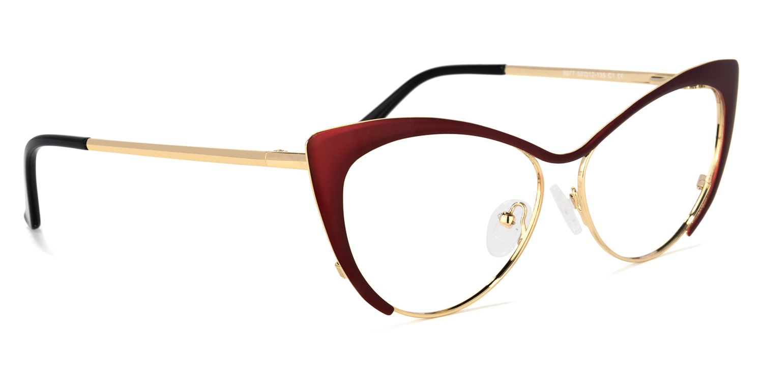 Cateye Red Glasses | ZEELOOL UK2
