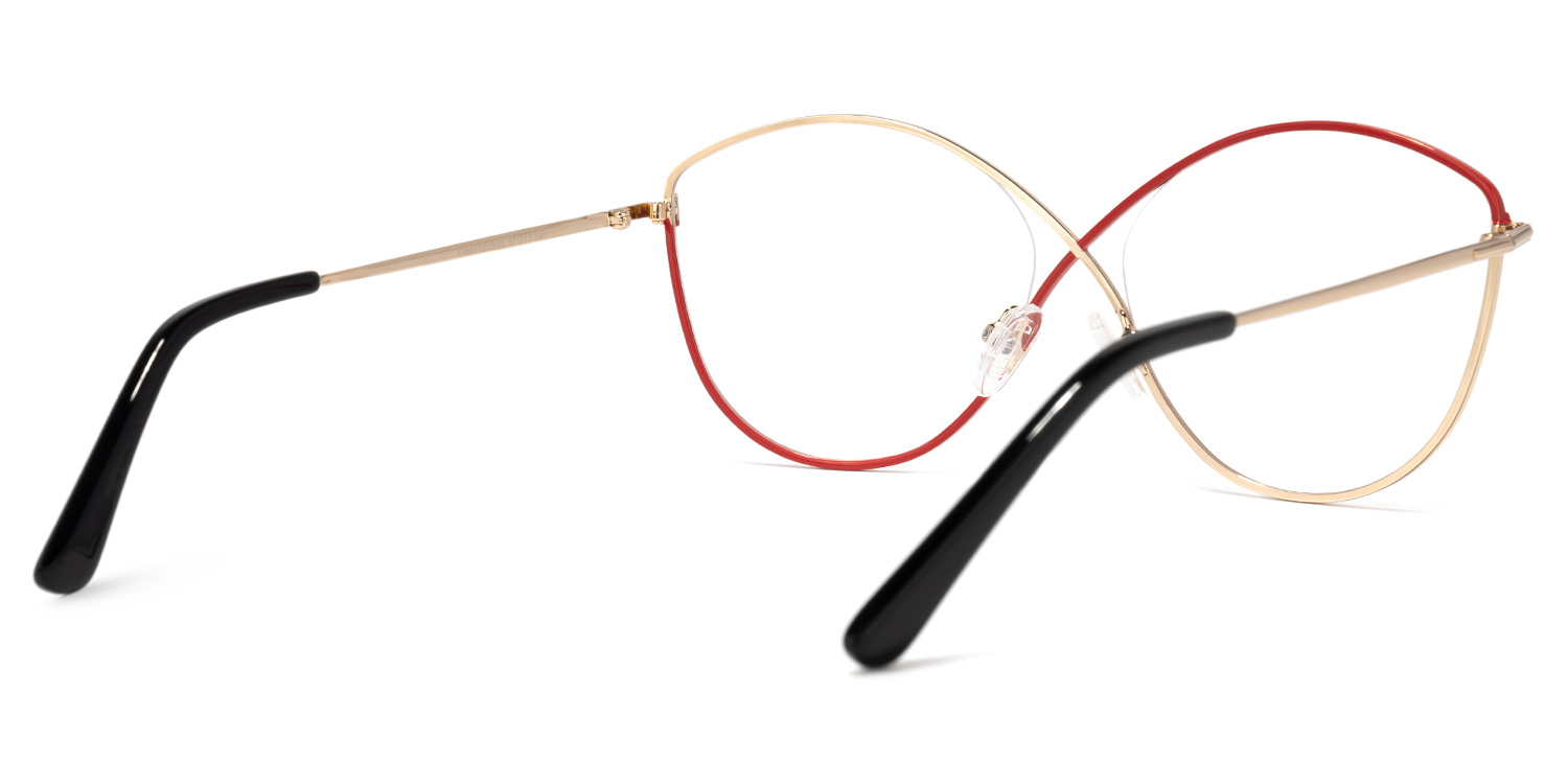 Garcia Geometric Red-Gold Glasses | ZEELOOL UK3