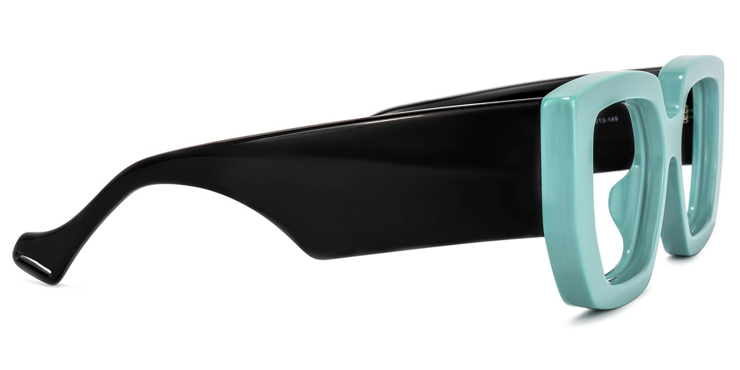 Reece Geometric Green Glasses | ZEELOOL UK2