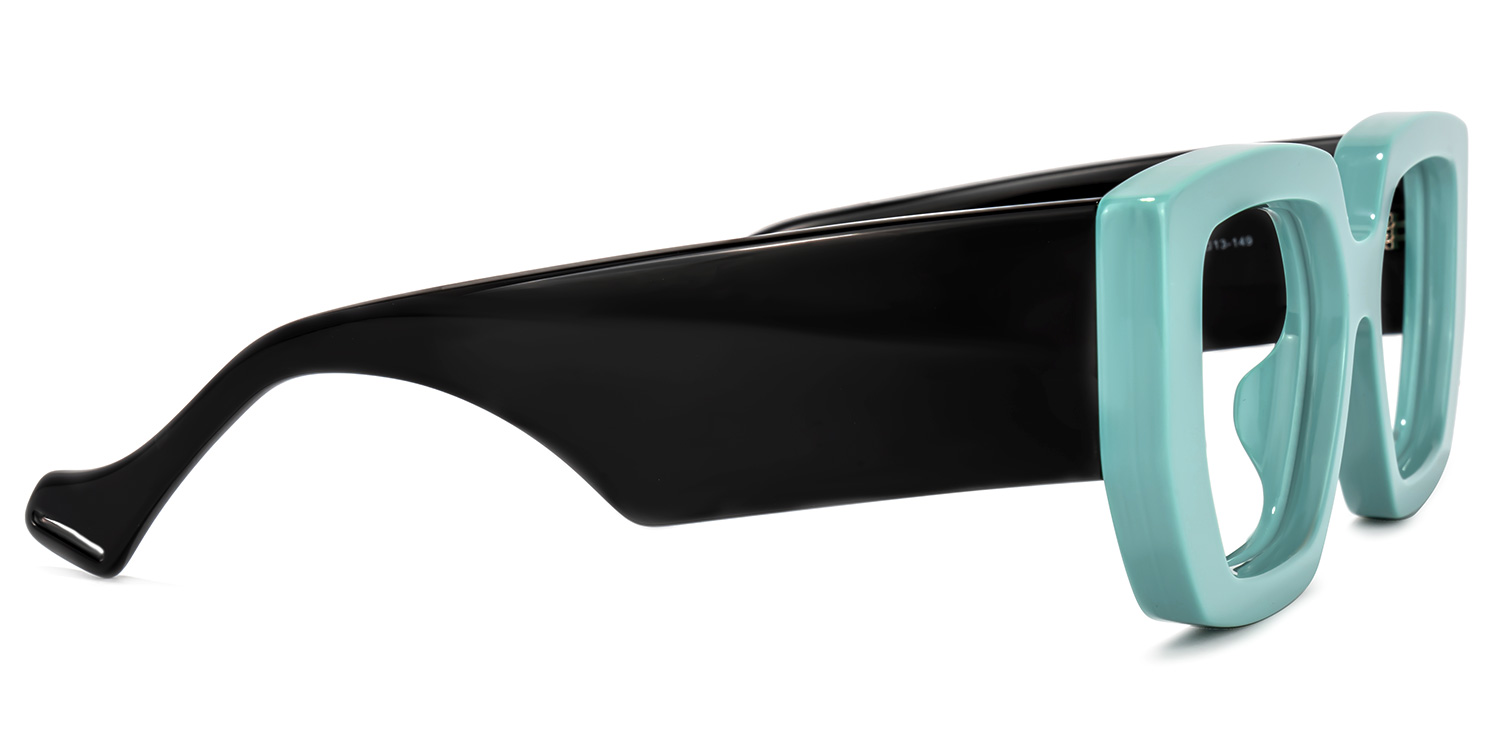 Reece Geometric Green Glasses2