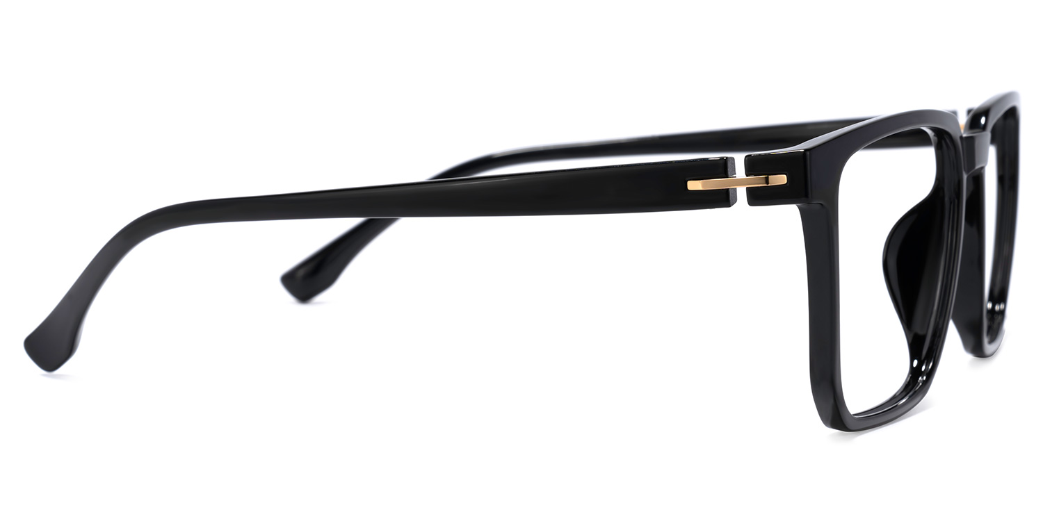 Zavala Rectangle Black Glasses2