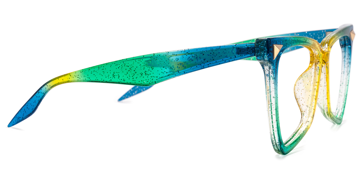 Geometrical Rainbow Eyeglasses | ZEELOOL UK2