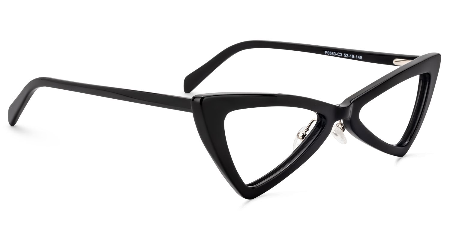 Cammie Cat Eye Black Glasses | ZEELOOL UK2