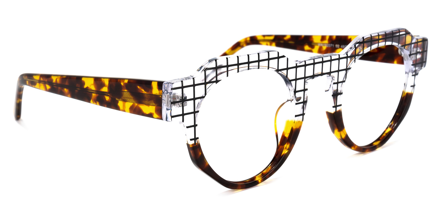 Karla Geometric Tortoise Glasses | ZEELOOL UK2