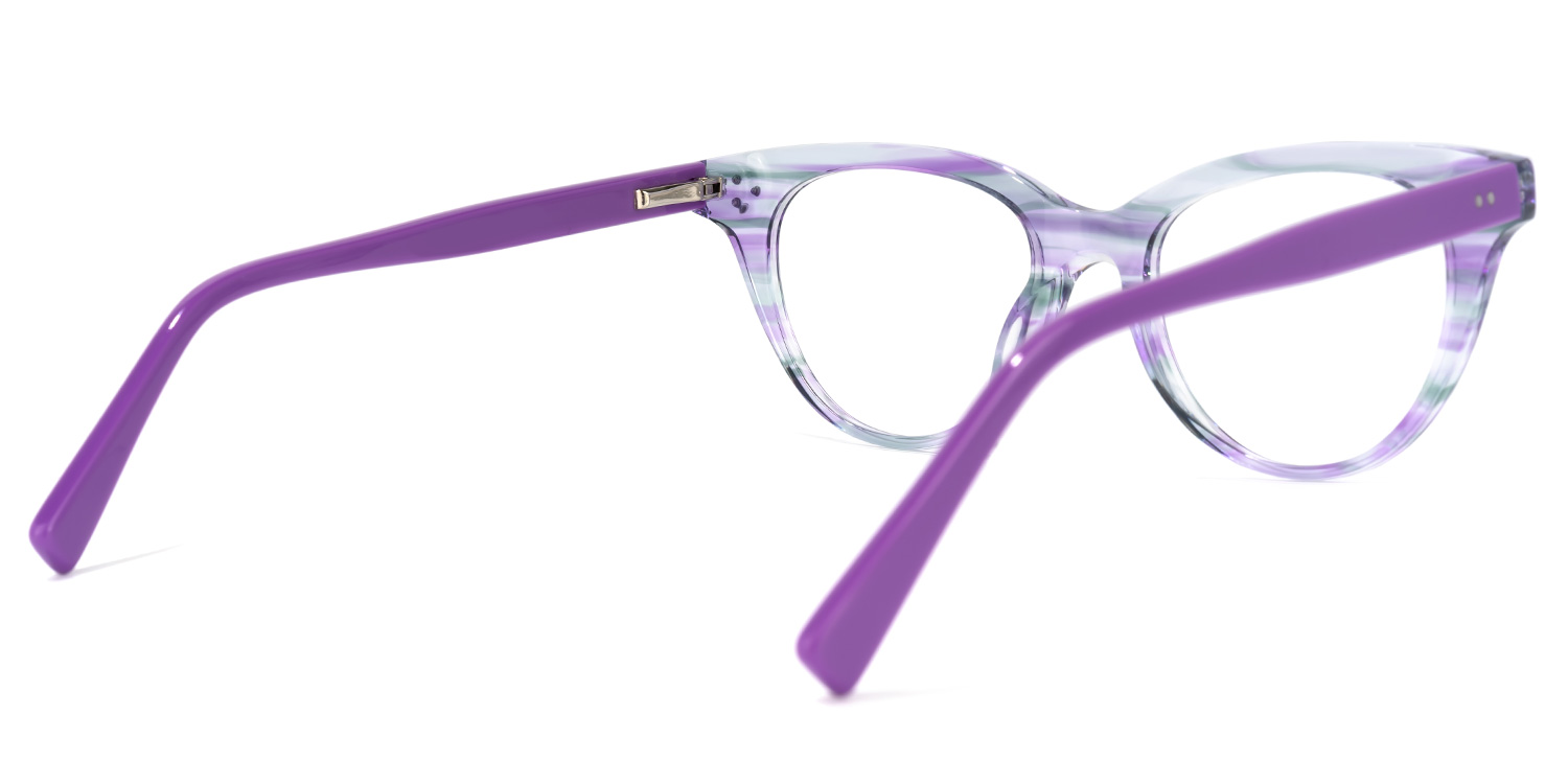 Fuentes Cateye Purple Glasses | ZEELOOL UK3