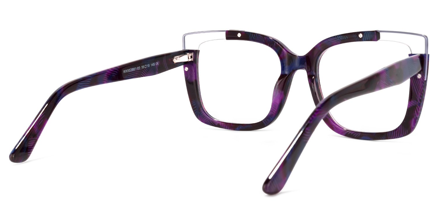 Dortch Square Purple-Floral Glasses3
