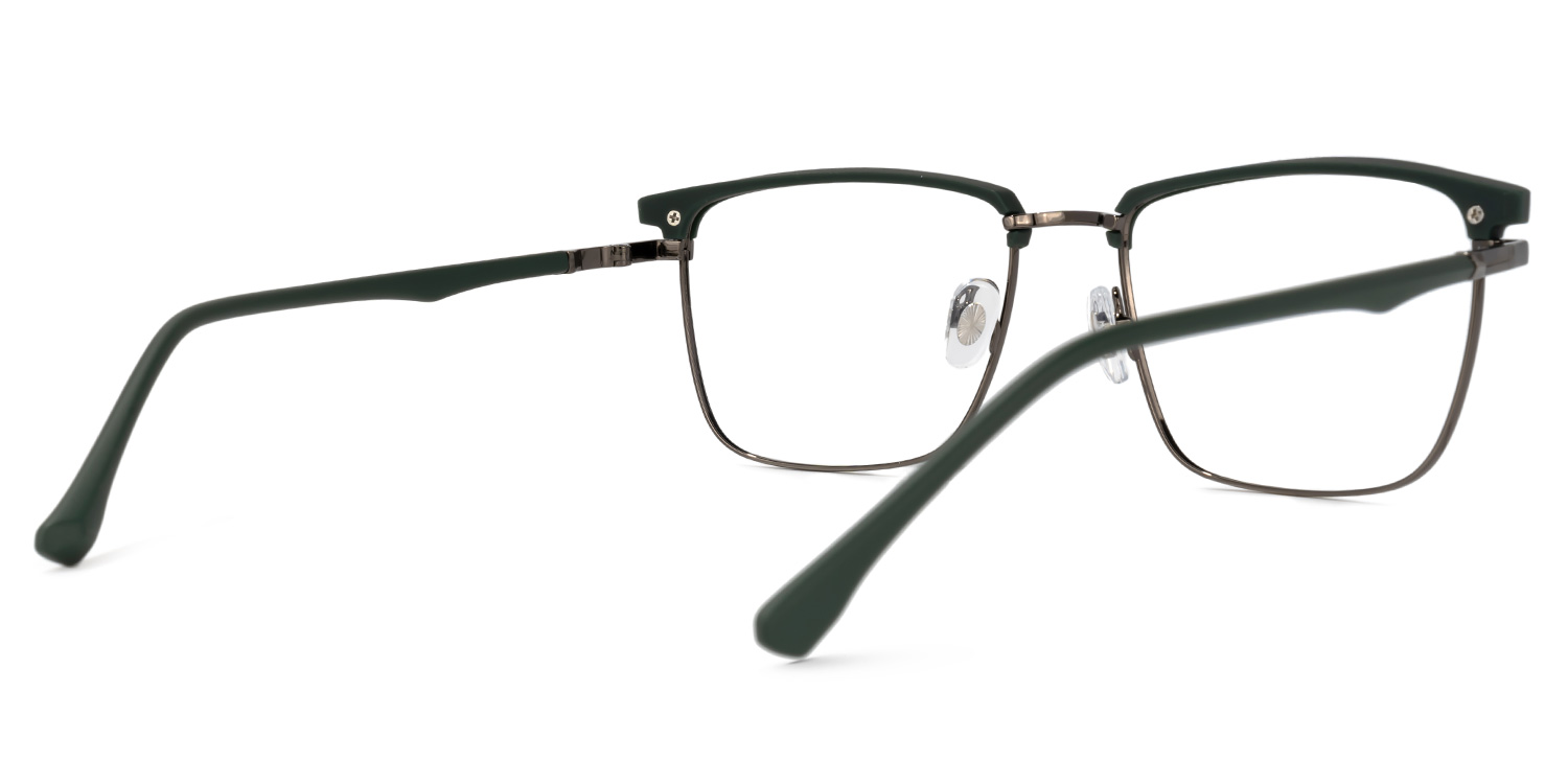 Kierriah Browline Dark-Green Glasses | ZEELOOL UK3