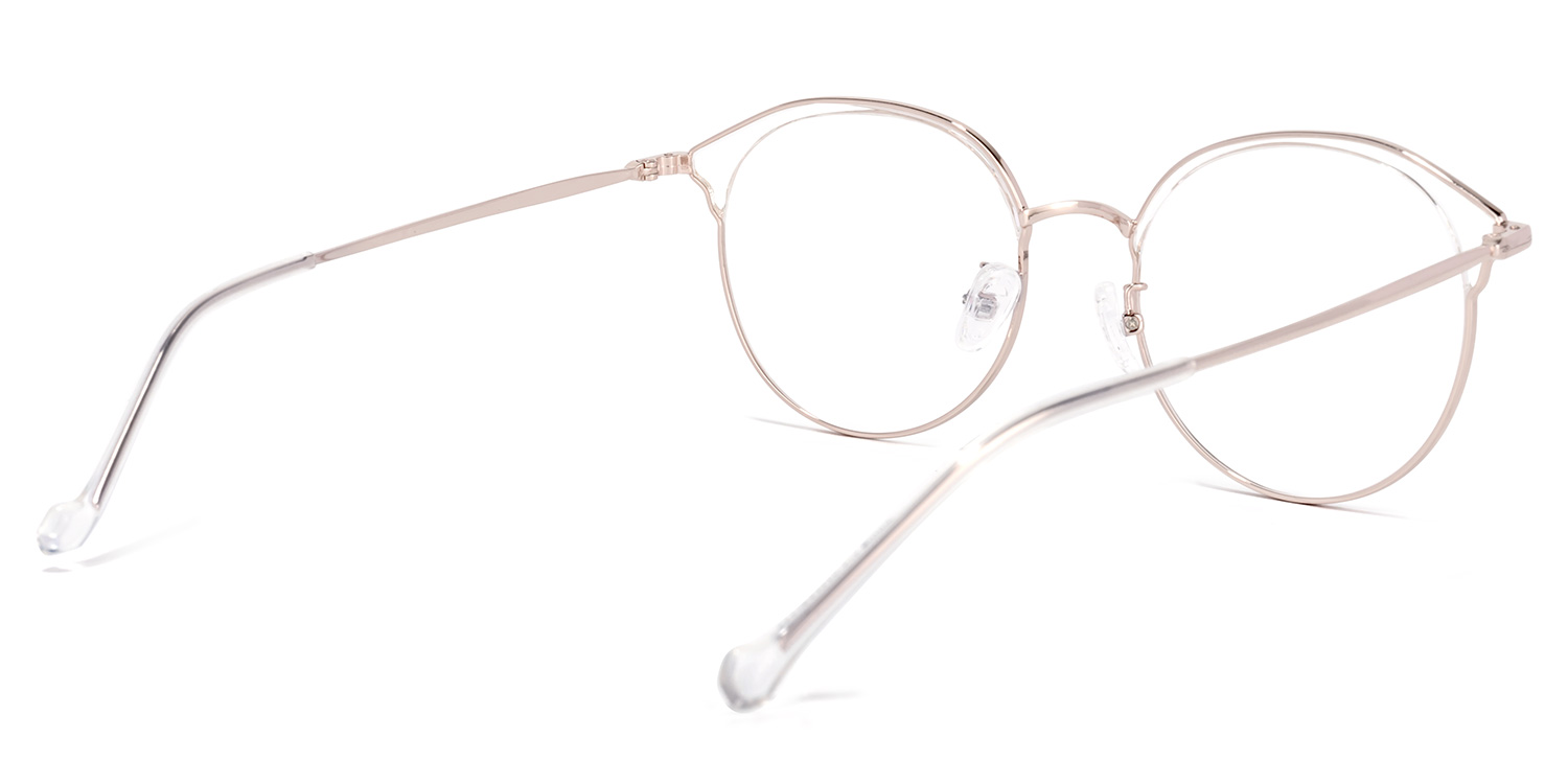 Edwards Geometric Rose-Gold Glasses4