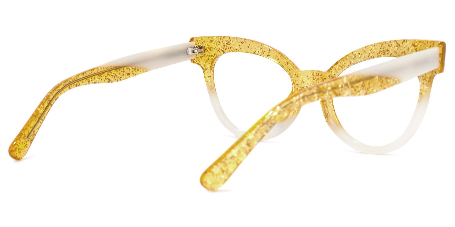Haydee Cateye Yellow Glasses | ZEELOOL UK3