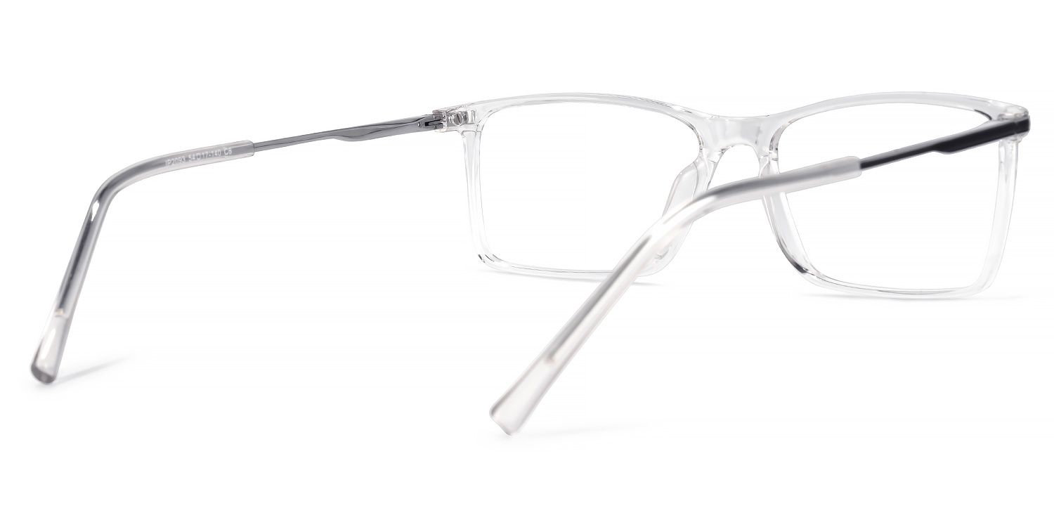 Mikysha Rectangle Clear Glasses | ZEELOOL UK3