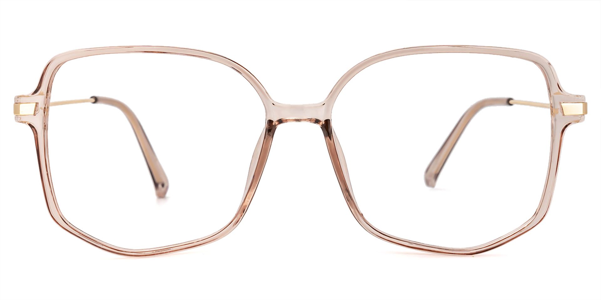 Payton Geometric Beige Frame Glasses | ZEELOOL UK0