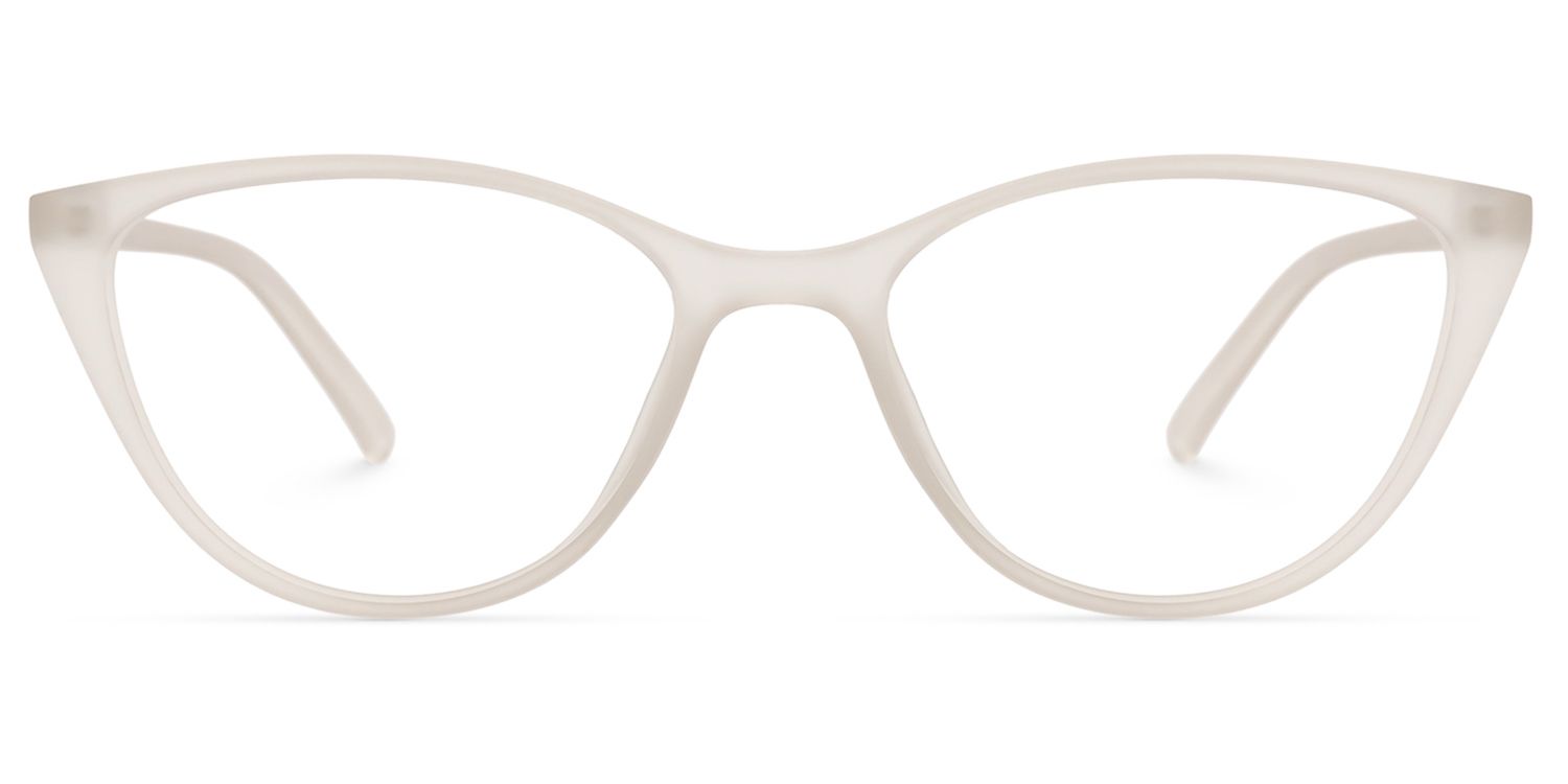 Lucy Cateye White Glasses  | ZEELOOL UK0
