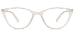 Lucy Cateye White Glasses0