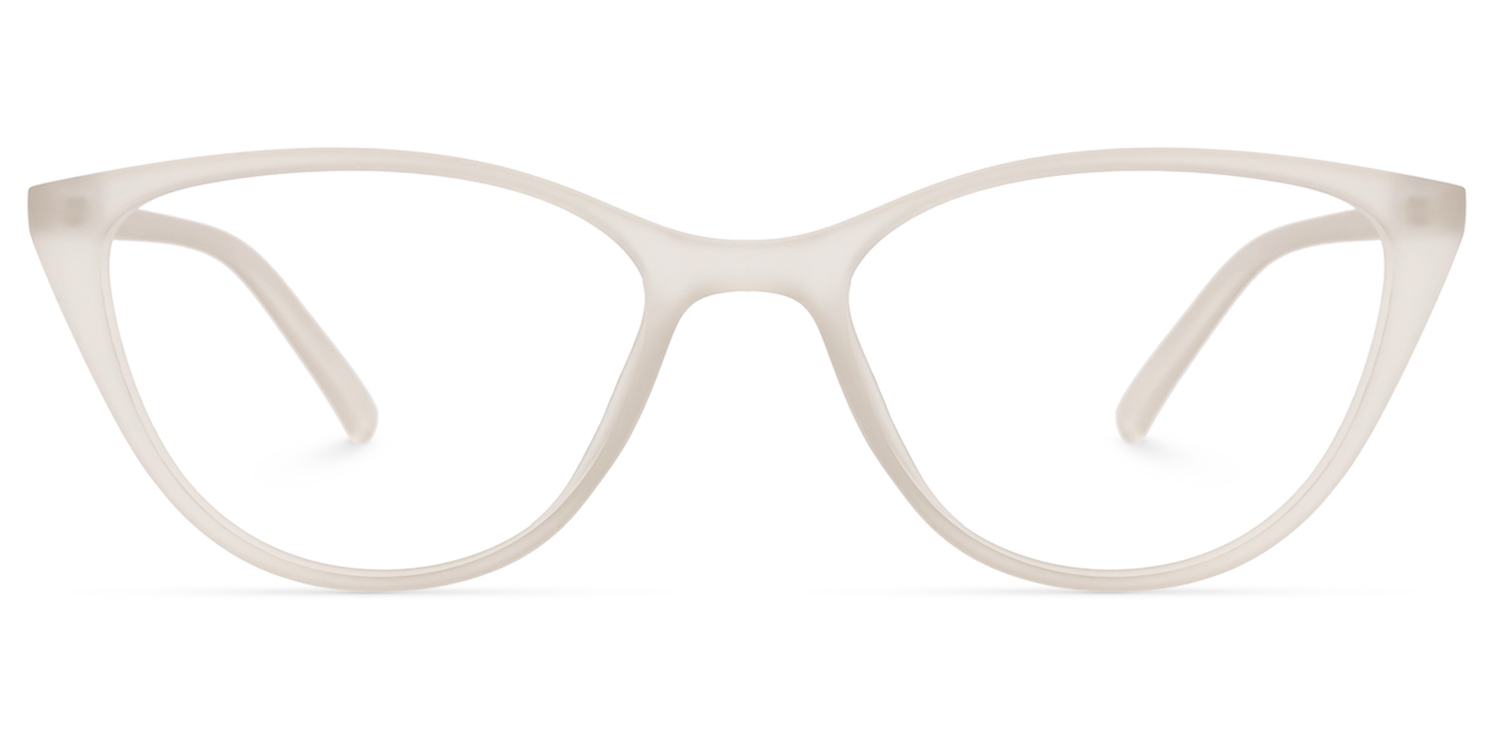 Lucy Cateye White Glasses  | ZEELOOL UK0