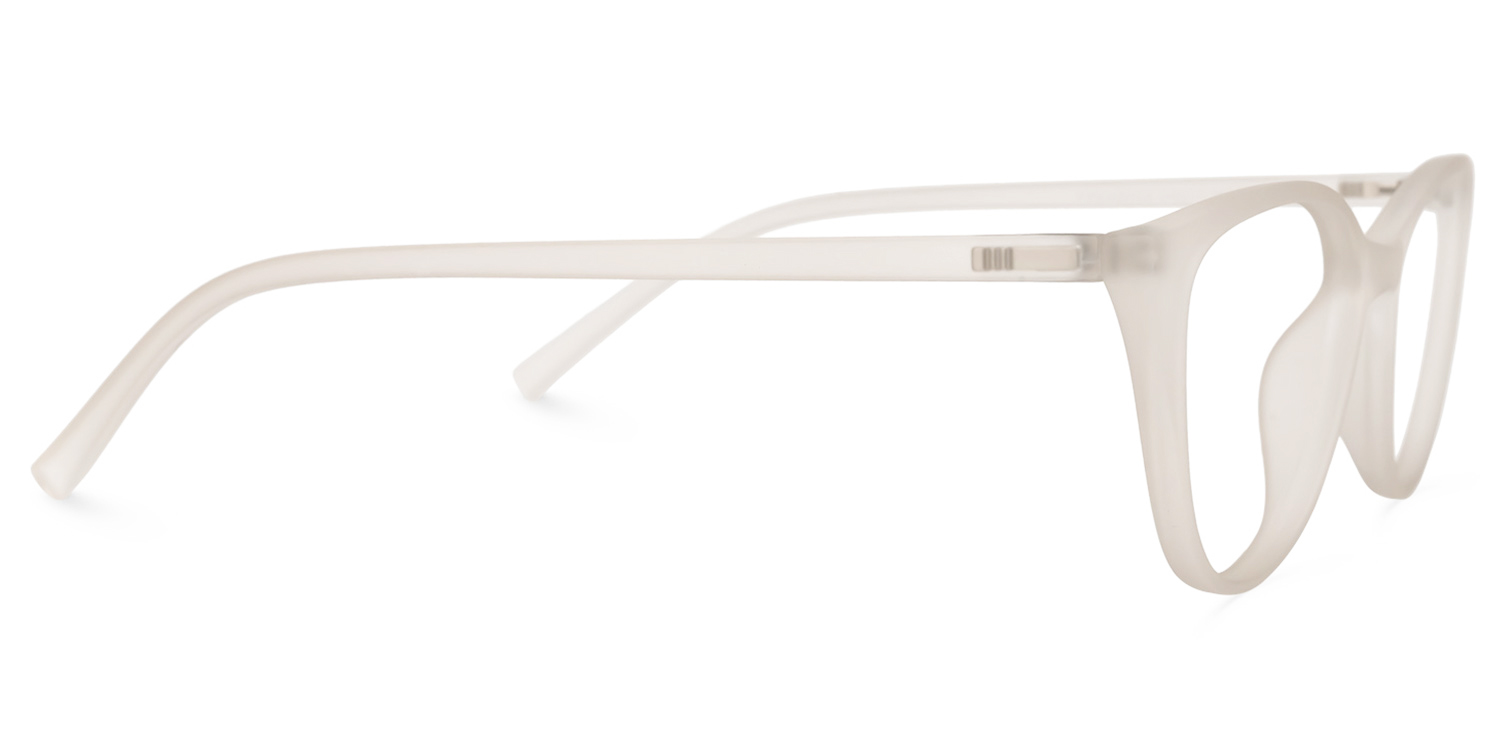 Lucy Cateye White Glasses  | ZEELOOL UK2