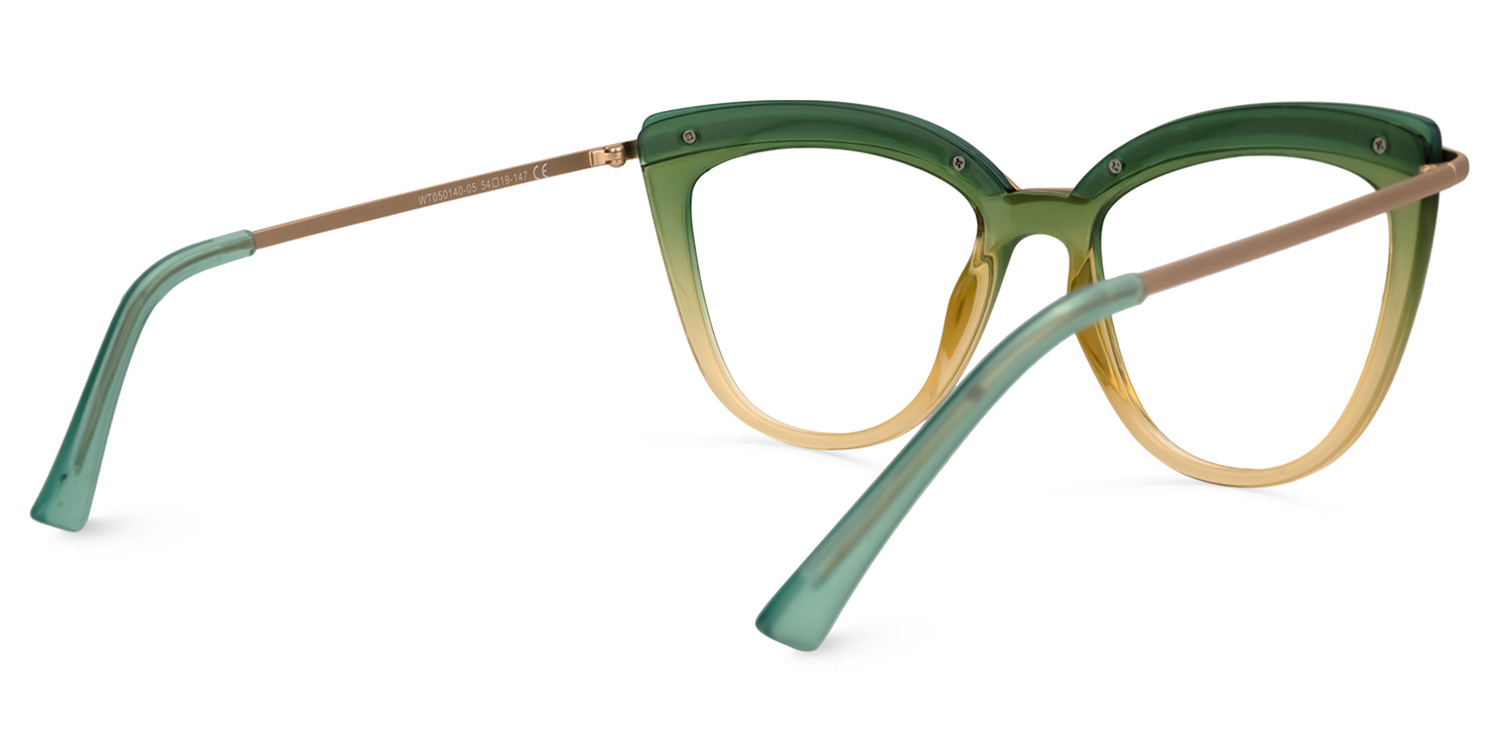 Wasiq Cateye Green Glasses | ZEELOOL UK3