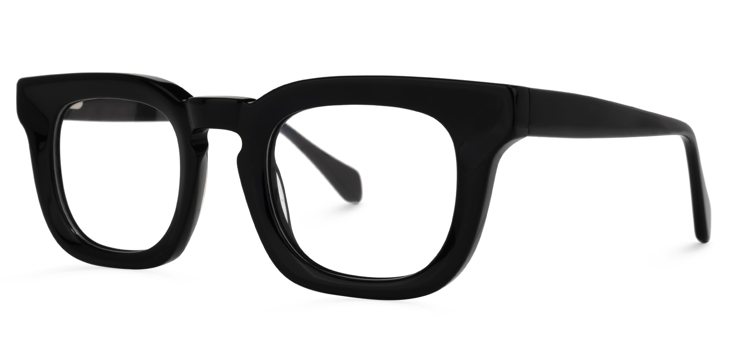 Tenika Square Black Glasses | ZEELOOL UK1