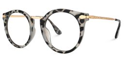 Quentina Round Gray Glasses1