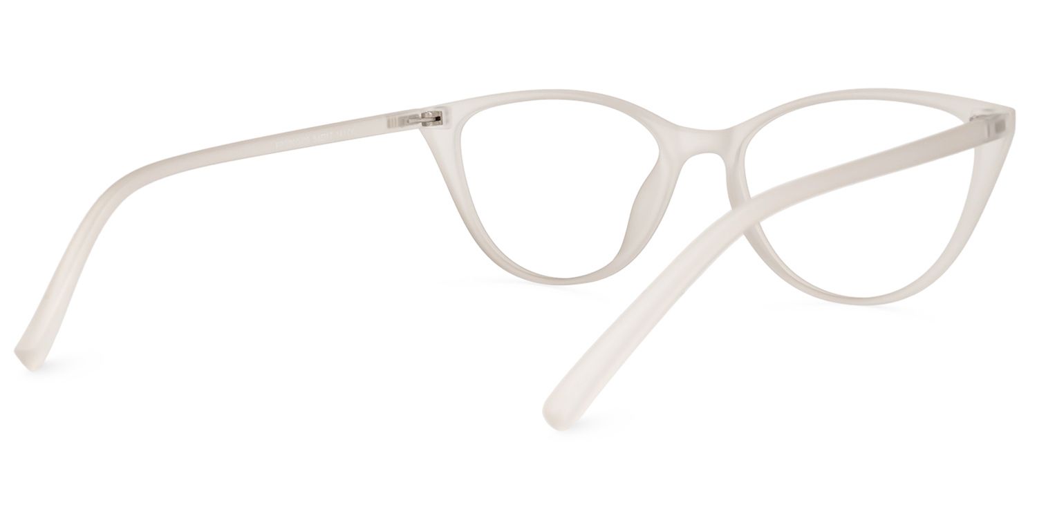 Lucy Cateye White Glasses  | ZEELOOL UK3
