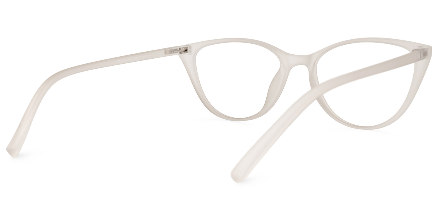 Lucy Cateye White Glasses  | ZEELOOL UK3