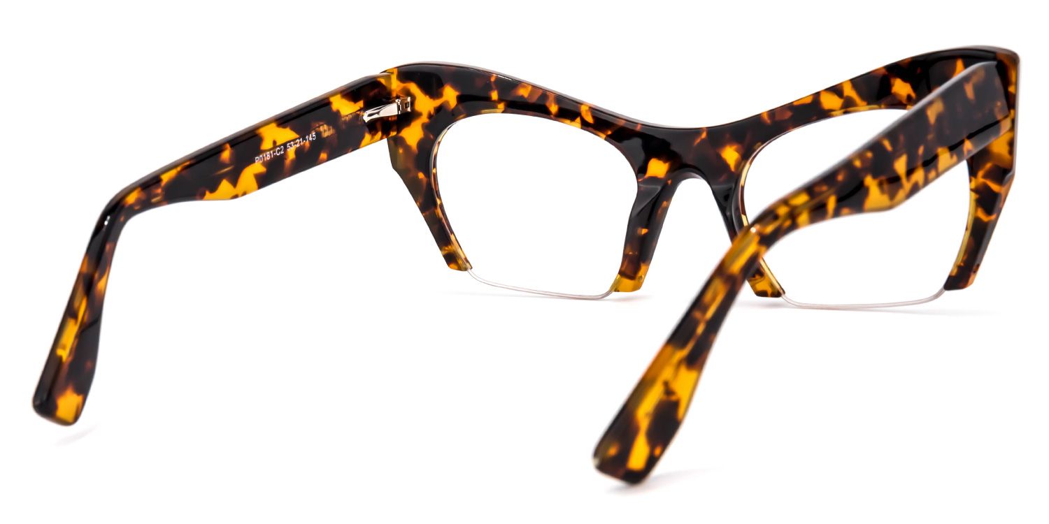 Kyle Cat Eye Yellow Tortoise Glasses | ZEELOOL UK4