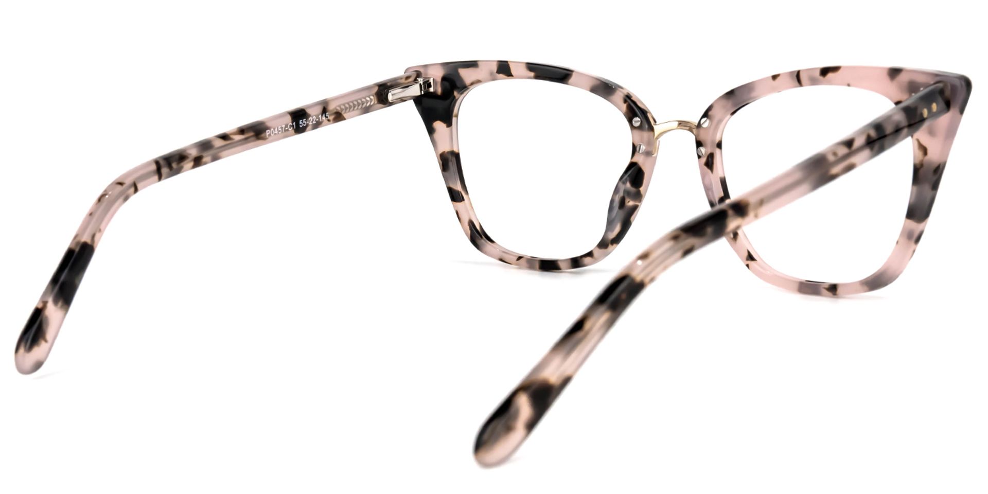 Martha Cat Eye Pink Floral Glasses | ZEELOOL UK4