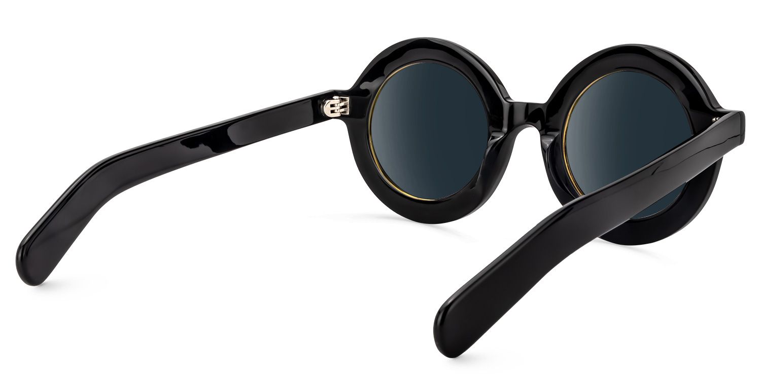 Calhoun Black Frame Sunglasses with Round Style | ZEELOOL UK3