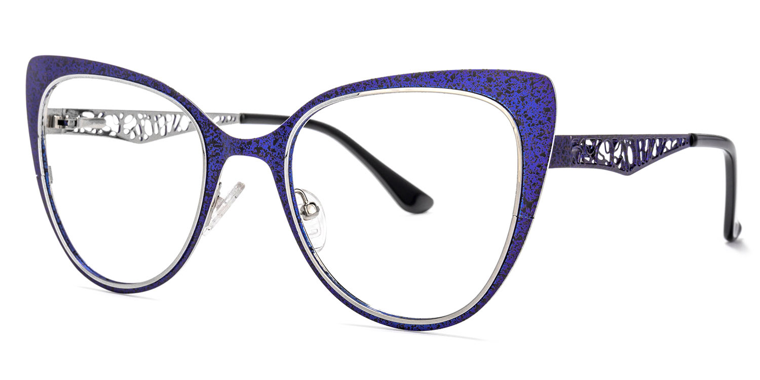 Eileen Cateye Blue Glasses1