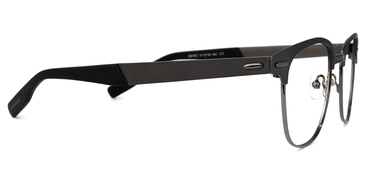 Shonia Browline Gray Glasses | ZEELOOL UK2
