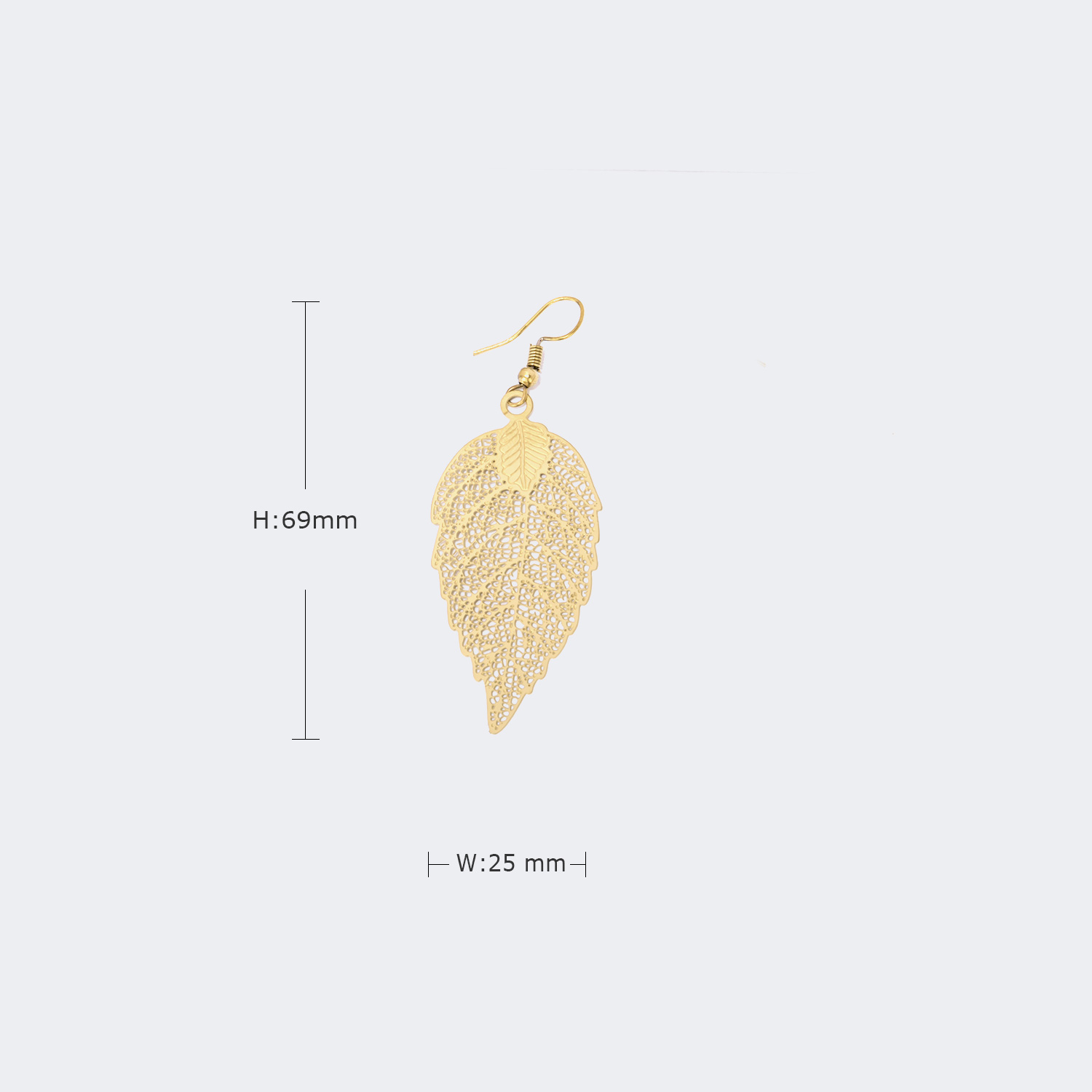 Stylish Leaf Shape Gold Earrings | ZEELOOL UK3