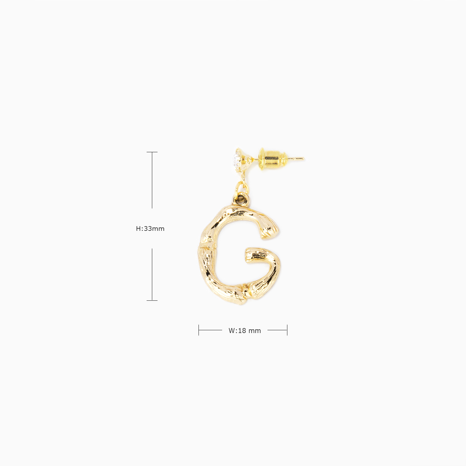 Stylish Letter G Shape Gold Earrings | ZEELOOL UK3
