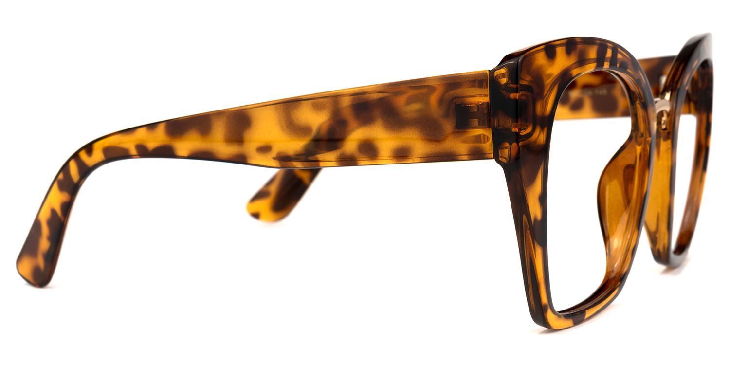 Denis Cat Eye Yellow-Tortoise Frame Glasses | ZEELOOL UK3