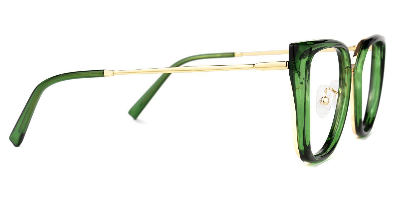 Martine Square Green Glasses | ZEELOOL UK2
