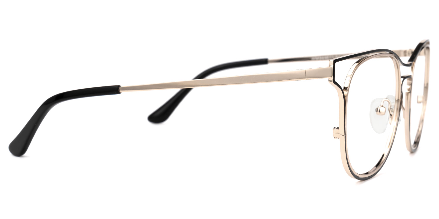 Chasity Oval Gold Glasses | ZEELOOL UK2