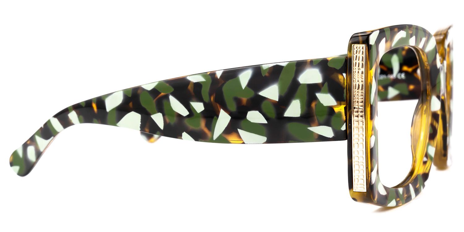 Yael Square Green Glasses | ZEELOOL UK2