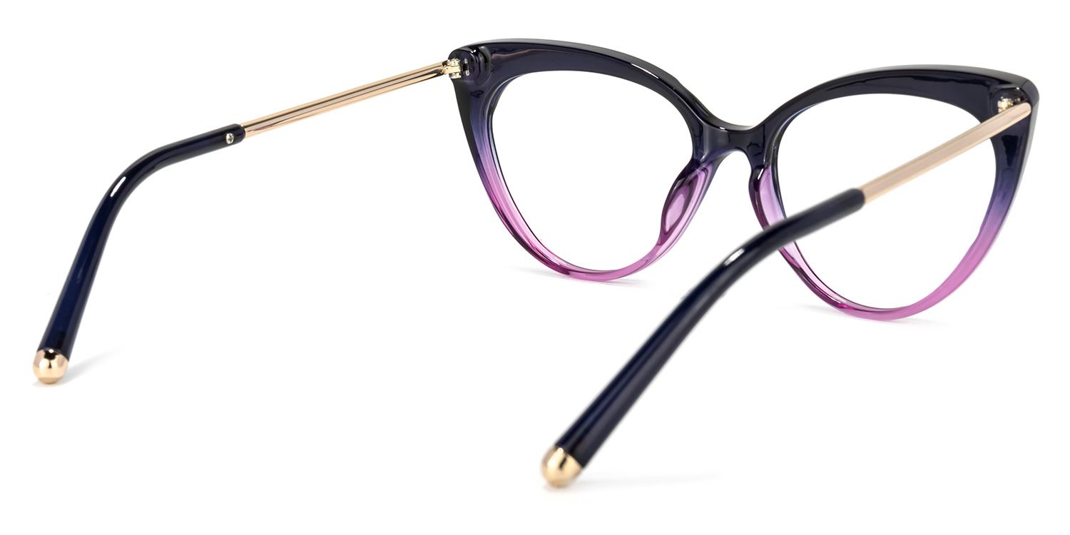 Alivia Cat Eye Purple Gradient Frame Glasses | ZEELOOL UK4