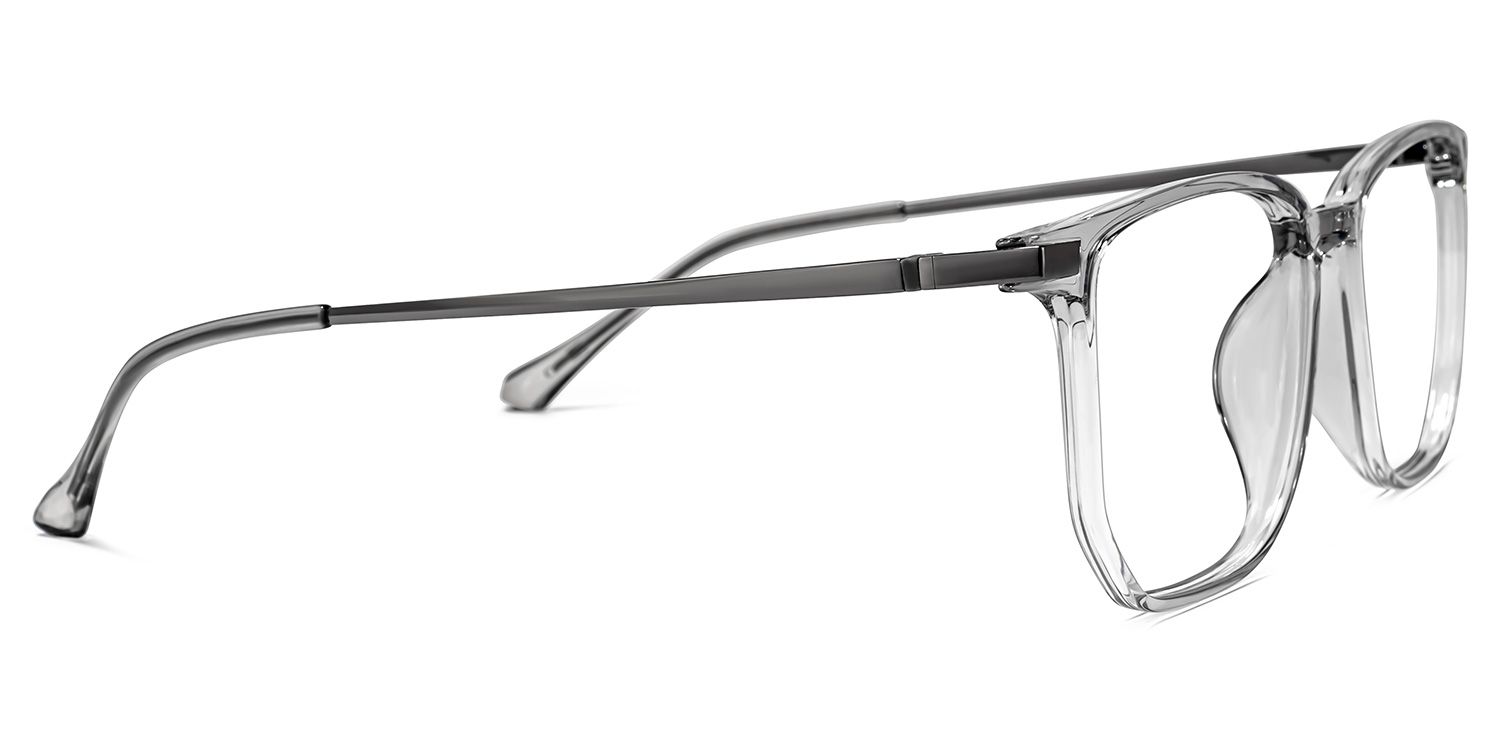 Fezell Square Gray Glasses | ZEELOOL UK2