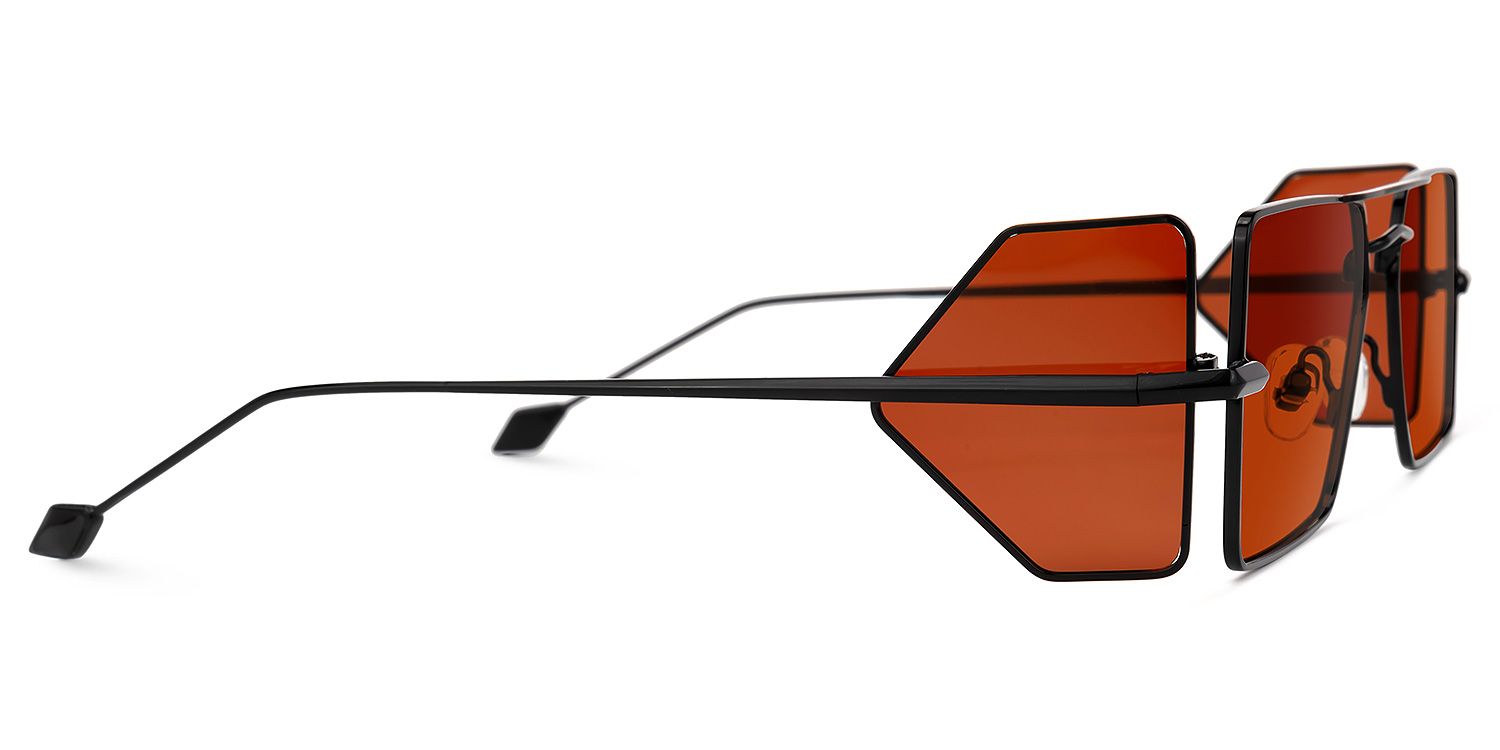 Romba Rectangle Red Sunglasses | ZEELOOL UK2