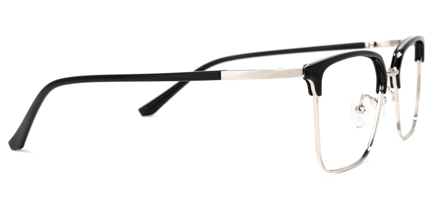 Hasan Square Black Glasses | ZEELOOL UK2