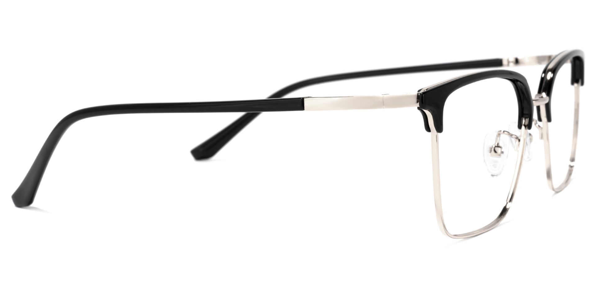 Hasan Square Black Glasses | ZEELOOL UK2