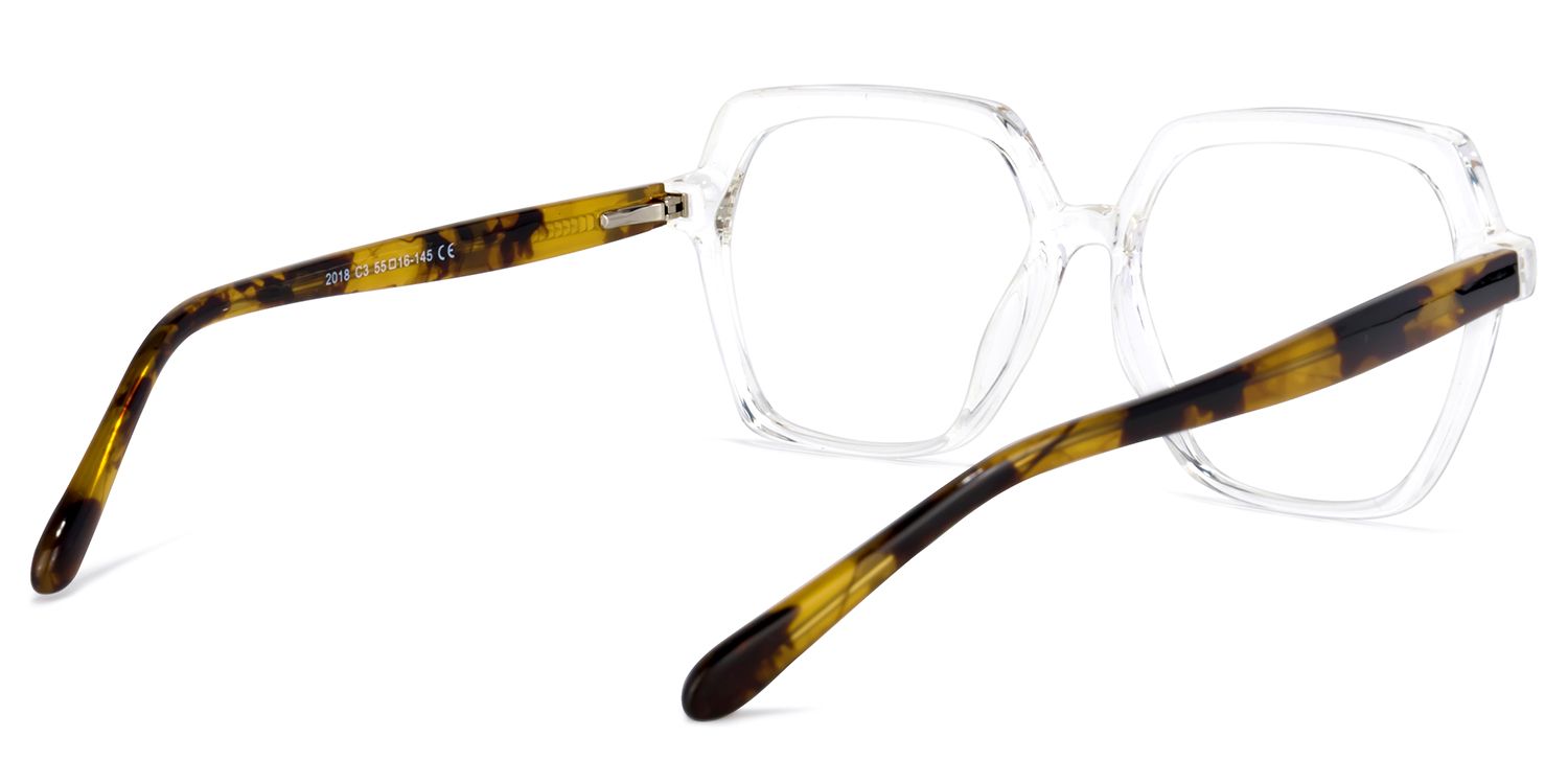 Norah Geometric Clear Glasses | ZEELOOL UK4