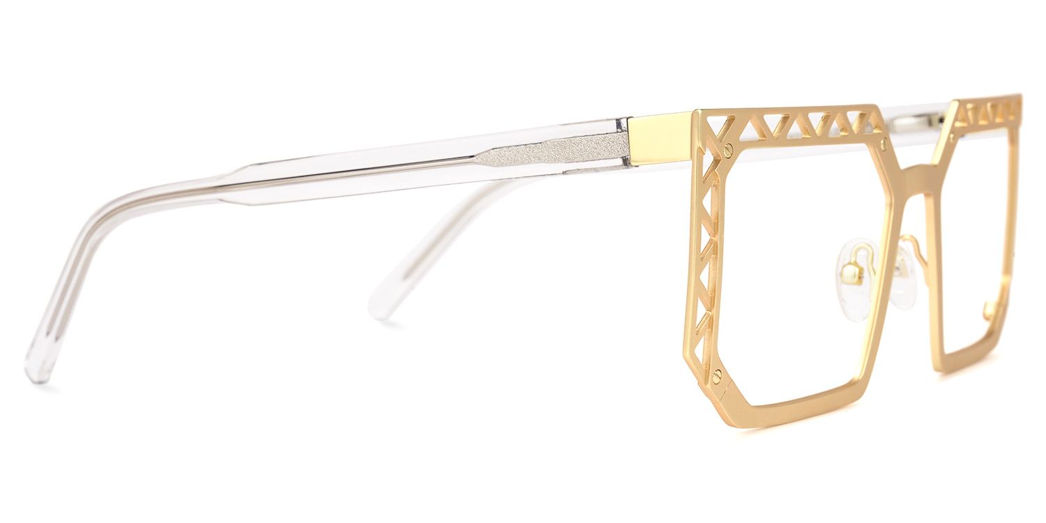 Adorno Square Gold Glasses | ZEELOOL UK2