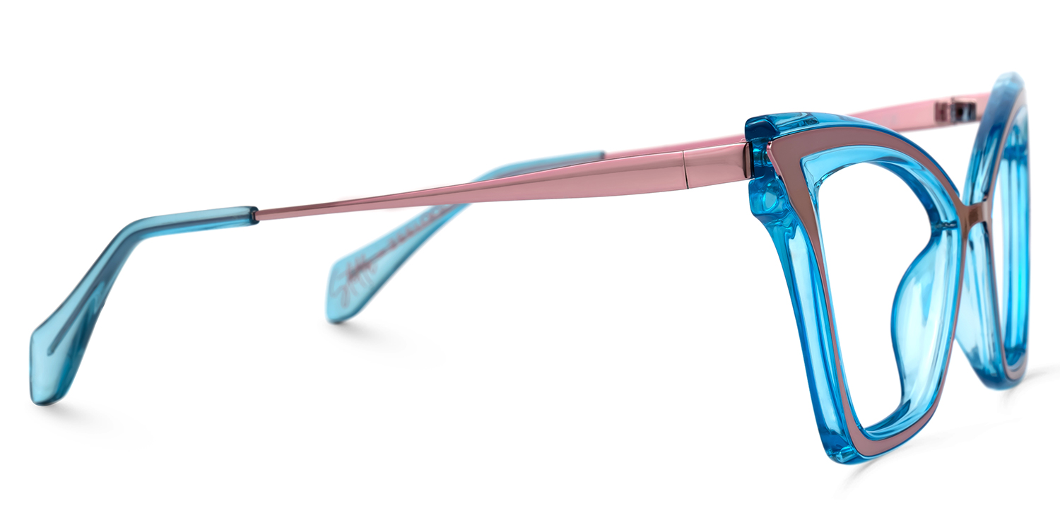 Stella Cateye Blue Glasses | ZEELOOL UK2