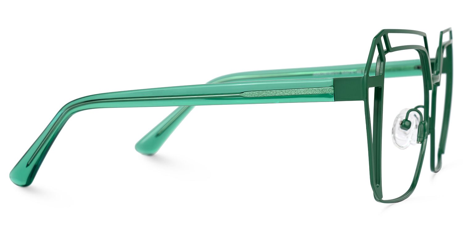 Murray Geometric Green Glasses | ZEELOOL UK2