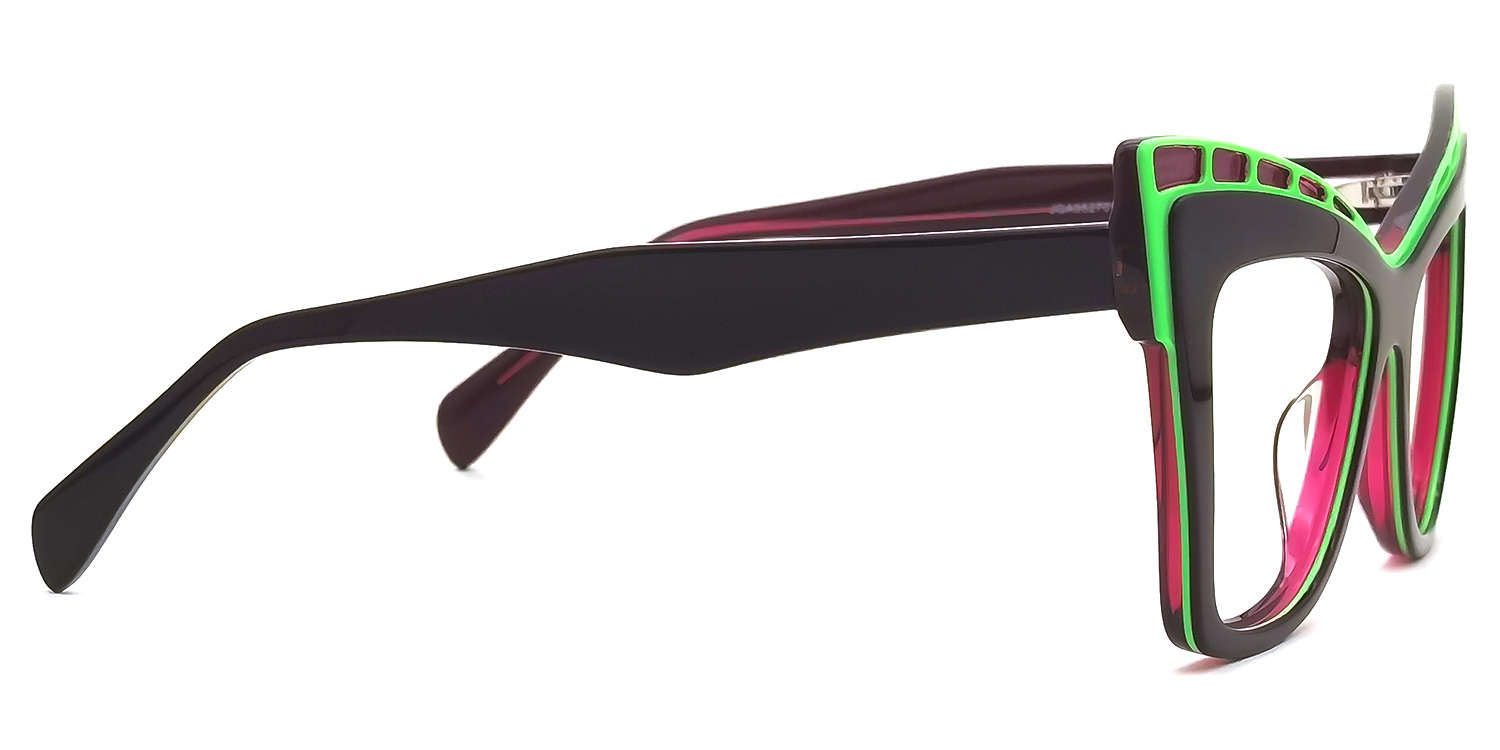 Abdoul Cateye Dark-Red Glasses | ZEELOOL UK2