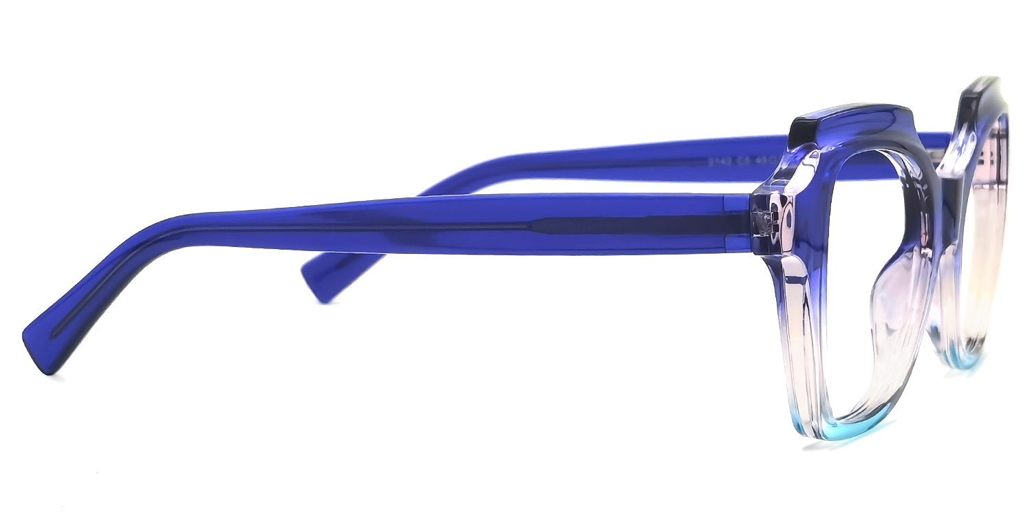Caamir Geometric Blue Glasses | ZEELOOL UK2