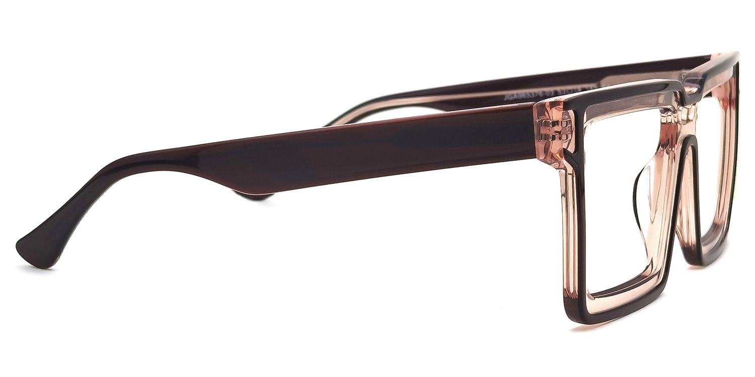 Cyberpunk Style Milian Brown-Black Frame Eyeglasses2