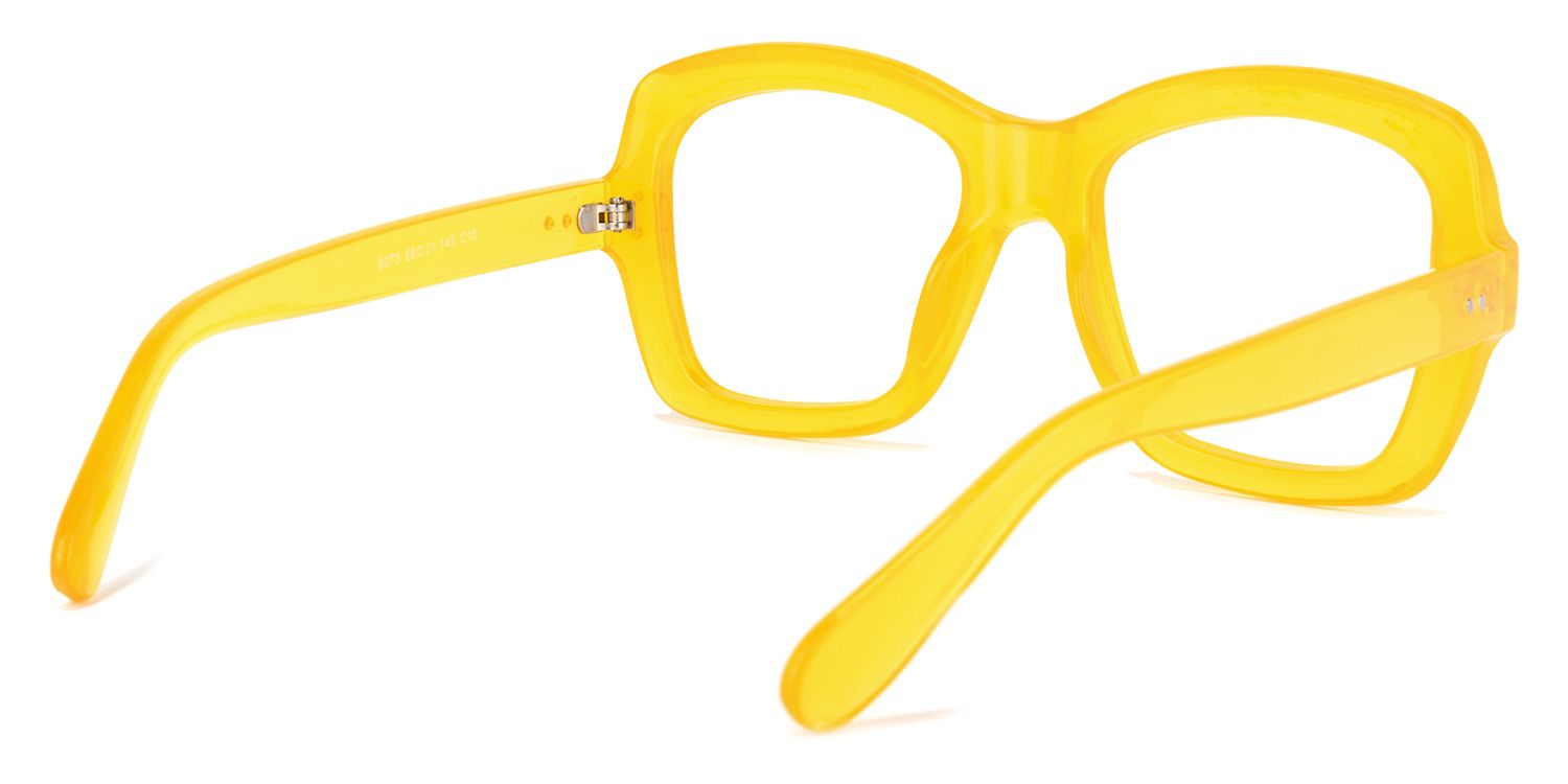 Mckenzie Square Yellow Glasses | ZEELOOL UK4